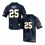 Notre Dame Fighting Irish Men's Braden Lenzy #25 Navy Under Armour Authentic Stitched College NCAA Football Jersey FCN2399KG